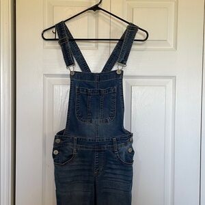 Wallflower Bib Overall Youth sz S adjustable shoulder straps jeans denim blue